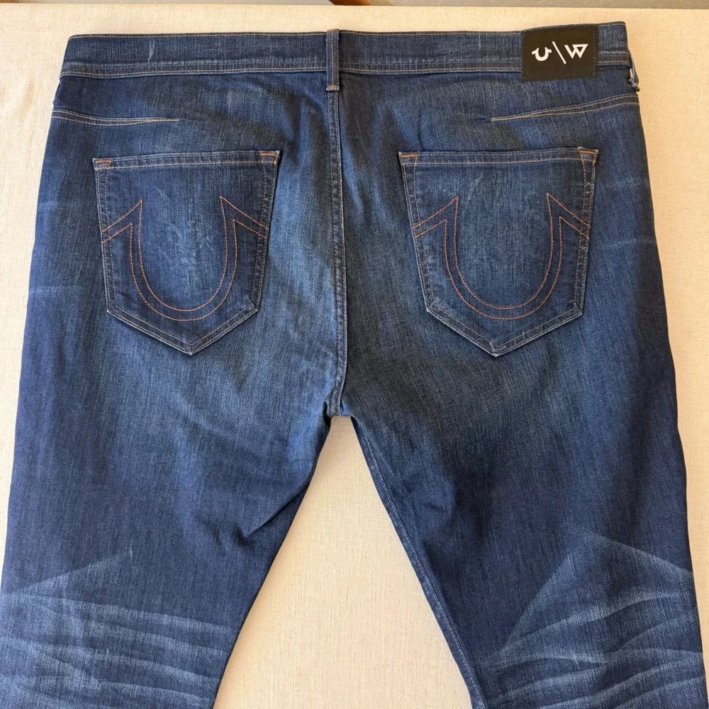 True Religion Rocco x Russell Westbrook Mens 44 Blue Relaxed Skinny Jeans